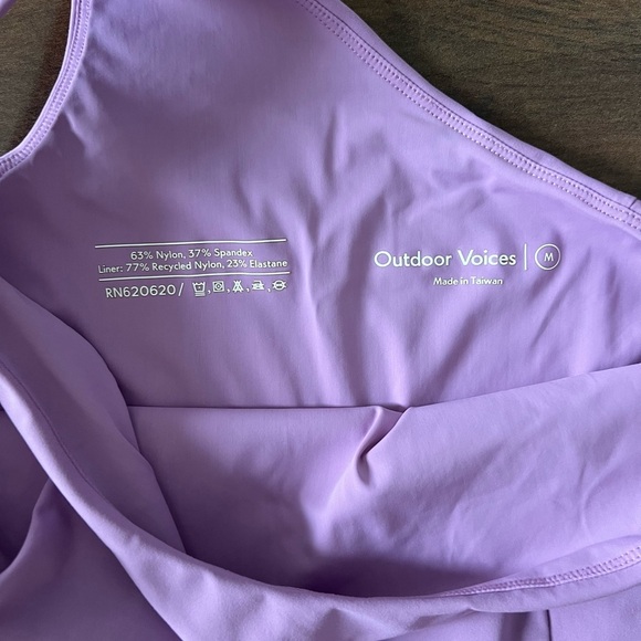 Outdoor Voices One Shoulder Exercise Dress Women’s Size Medium Workout Lavender - Picture 4 of 7